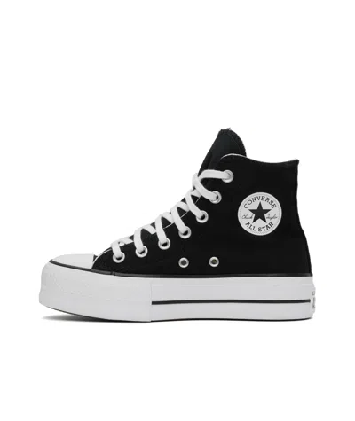 Converse Chuck Taylor All Star Canvas Platform High Top Sneaker In Black, Women's At Urban Outfitters In Black