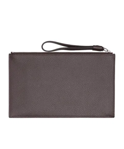Orciani Ebony Clutch Bag In Ebony