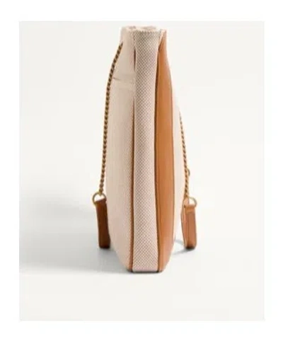 Valentino Viva Superstar Canvas Shoulder Bag In Natural/spice Color