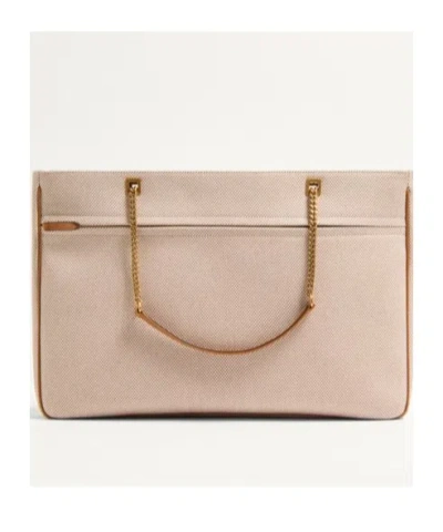 Valentino Viva Superstar Canvas Shoulder Bag In Natural/spice Color