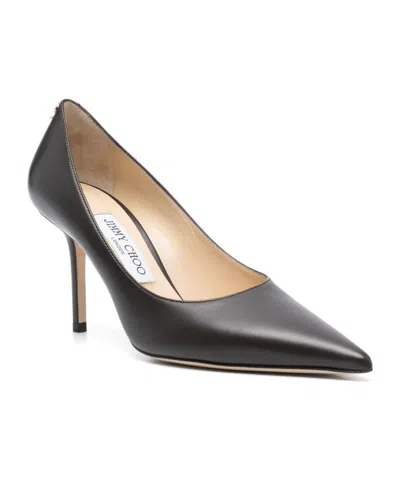 Jimmy Choo Love 85 Black Patent Leather Pumps In Brown