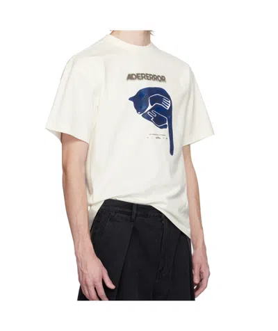 Ader Error Off-white Printed Graphic T-shirt In Off-white