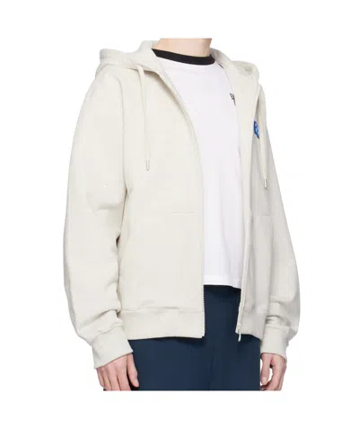 Ader Error Long-sleeved Hooded Sweatshirt In White