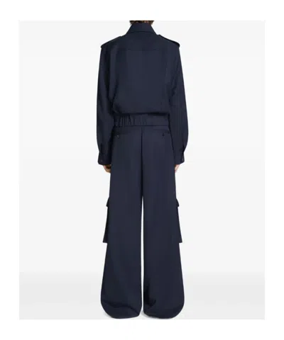 Dries Van Noten Piers Cargo Pants In Navy