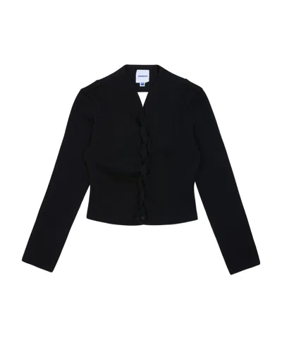 Ader Error Long Sleeve Cardigan In Black
