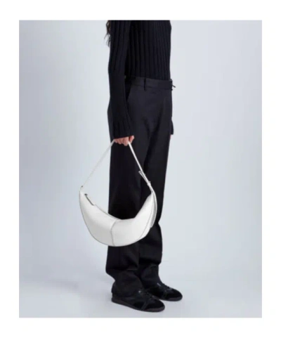 Proenza Schouler Slide Leather Shoulder Bag In White