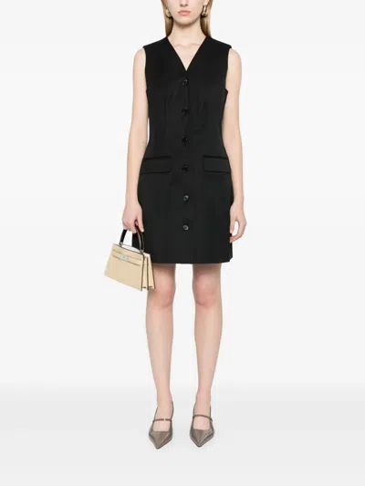 Theory Sleeveless Blazer With Dart Detailing And V-neckline In Black