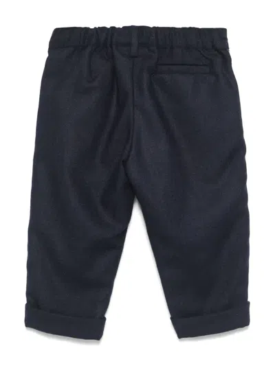 Fendi Canvas Trousers In Blue