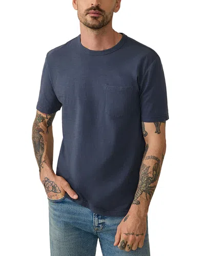 Faherty Sunwashed Pocket Tee Dune Navy In Blue