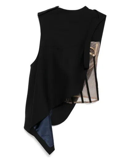 Monse Deconstructed Tailored Top In Black