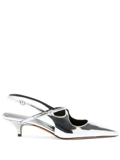 Proenza Schouler Woman Pumps Silver Size 7.5 Leather In Multi