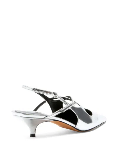 Proenza Schouler Woman Pumps Silver Size 7.5 Leather In Multi