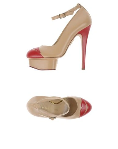 Shop Charlotte Olympia Pump In Sand