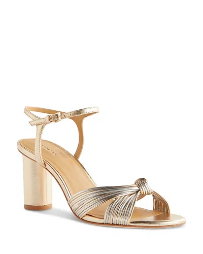 Reformation Petra Cylinder Heel Sandal In Gold