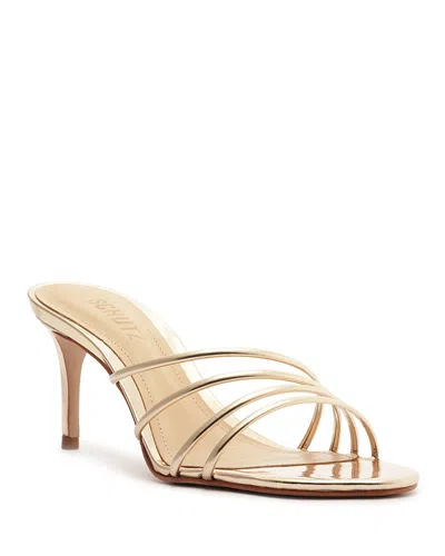 Schutz Inez Mule In Gold