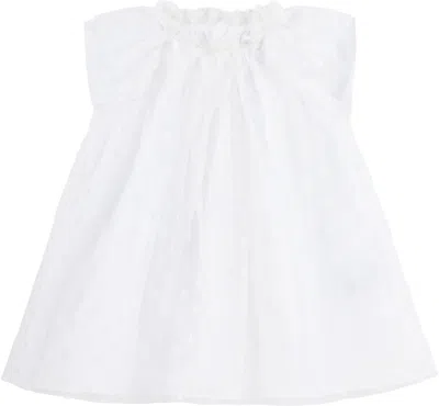 Bonpoint Baby White Nuage Dress & Bloomers Set In Blanc