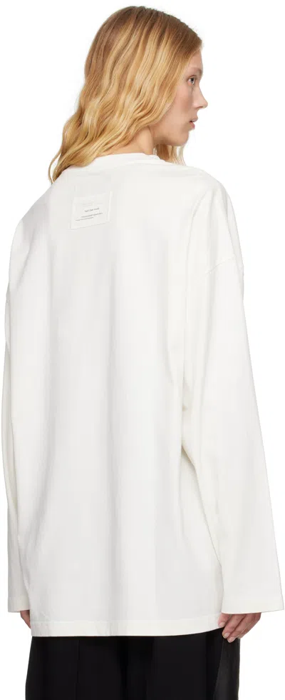 Feng Chen Wang White Oversized 2 In 1 Sweatshirt In White