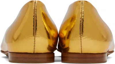 Bottega Veneta Gold Sofia Ballerina Flats In 8265 Gold