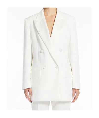 Max Mara Double-breasted Blazer In White