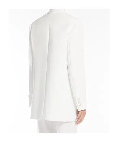 Max Mara Double-breasted Blazer In White