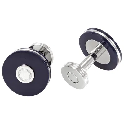 Montblanc Pix Stainless Steel And Resin Cufflinks In Black
