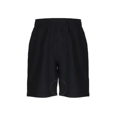 Burberry Logo Patch Straight-leg Shorts In Black