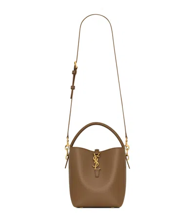 Saint Laurent Small Le 37 Bucket Bag In Beige