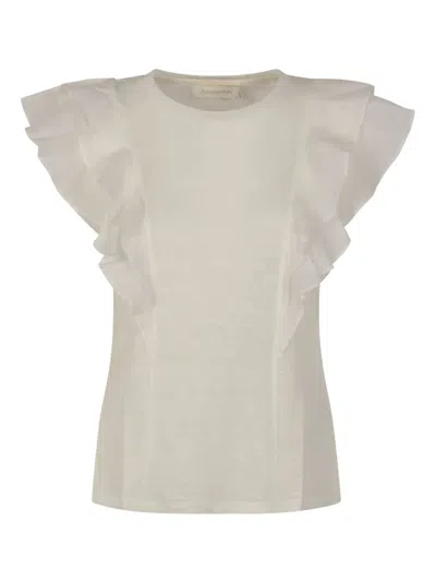 Zimmermann Linen T-shirt In White