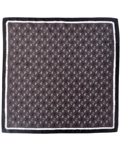 Jimmy Choo Silk Scarf In Grey