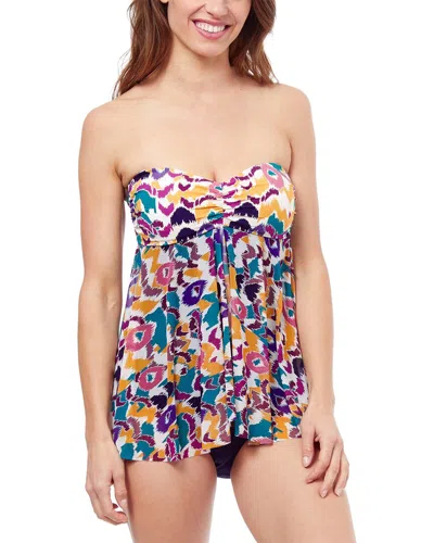 Profile By Gottex Echo Flyaway Bandeau Swimdress In Multi