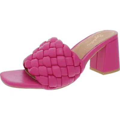 SEYCHELLES CONNOISSEUR WOMENS FAUX LEATHER WOVEN MULE SANDALS 