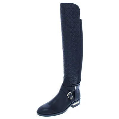 Vince Camuto Patira Womens Quilted Leather Over-the-knee Boots In Black