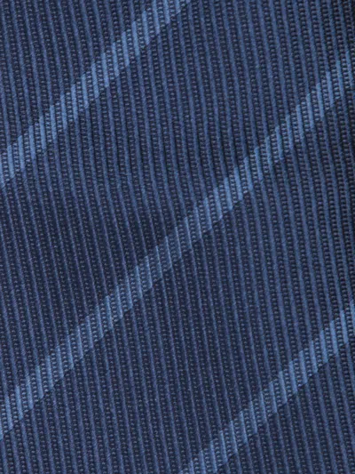Brunello Cucinelli Dark Blue/navy Regimental Tie In Blue