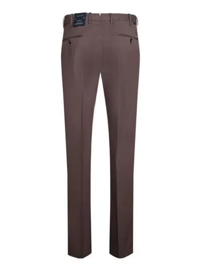 Incotex Tailored Brown Trousers With Comfortable Cotton-elastane Blend In Brown