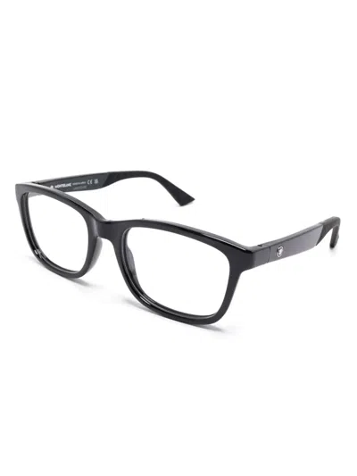 Montblanc Rectangle-frame Glasses In Gold