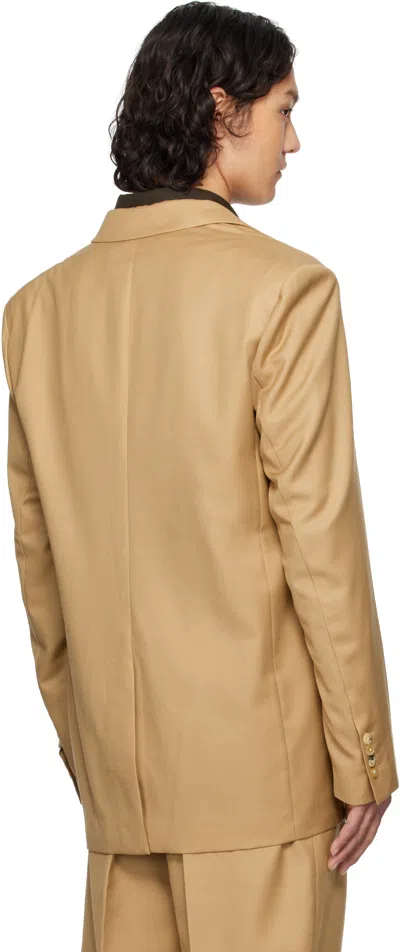 Feng Chen Wang Tan Multi Slash Blazer In Brown