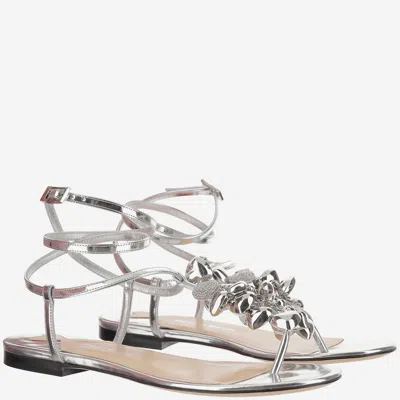 Mach&mach Sandal With Metallic Decoration In Silver