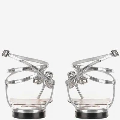 Mach&mach Sandal With Metallic Decoration In Silver