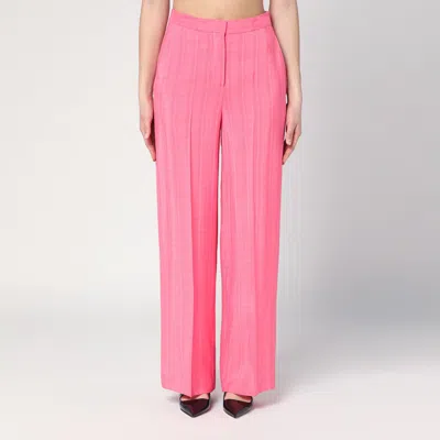 Semicouture Marlee Viscose Partial Lined Trousers In Pink