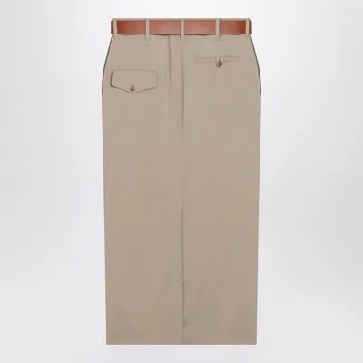 Moschino Jupe With Beige Wool Skirt In Neutral