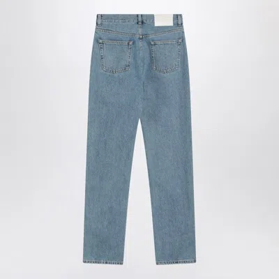 Loulou Studio Straight Jeans Wular In Light Blue