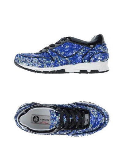 Shop Lanvin Sneakers In Dark Blue