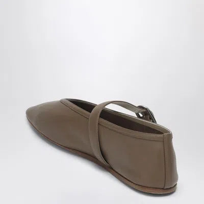 Le Monde Beryl Ballerina Stella In Dove-coloured Leather In Beige
