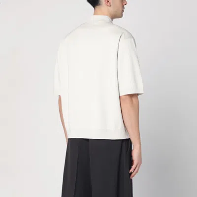 Studio Nicholson Essential Short-sleeved Polo T-shirt In White