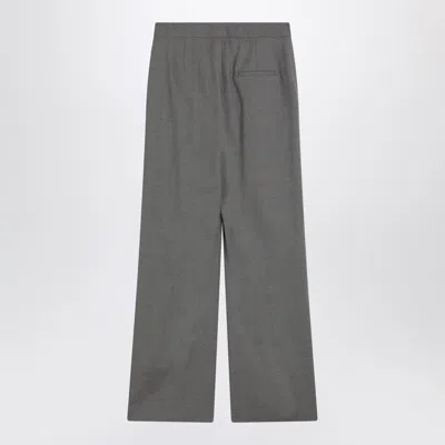 Loulou Studio Wide Grey Wool Pants In Grey