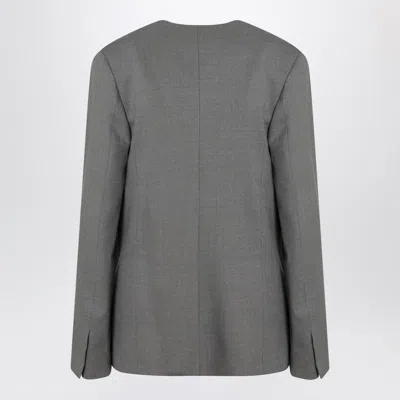 Loulou Studio Double-breasted Wool Blazer In Grey