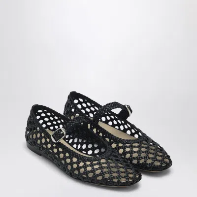 Shop Le Monde Beryl Le Monde Béryl Woven Mary Jane Ballerina Black