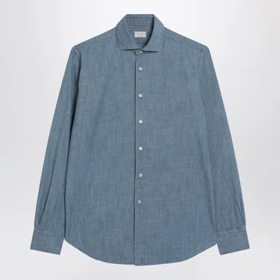 Xacus Light Denim Tailor Fit Shirt In Blue