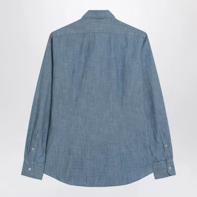 Xacus Light Denim Tailor Fit Shirt In Blue