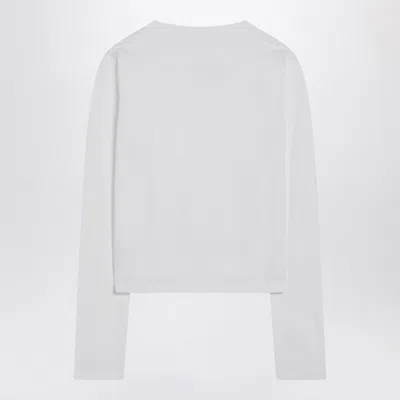 LOULOU STUDIO LOULOU STUDIO WHITE COTTON CREW NECK T SHIRT 